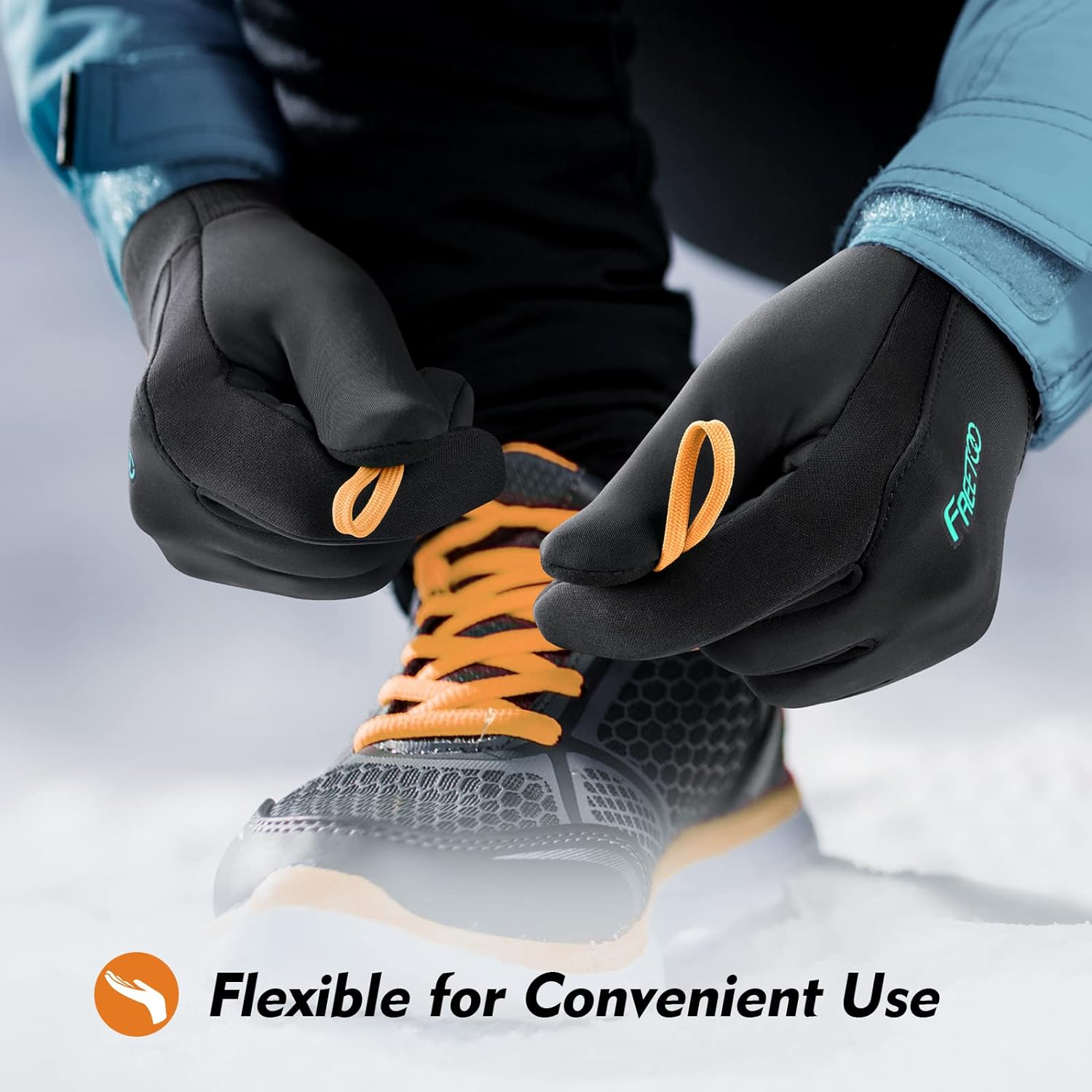 FREETOO Waterproof Winter Gloves with Fleece Lining for Cold Weather for Men, Windproof Touchscreen Warm Gloves for Snow Running Cycling Driving - Image 7